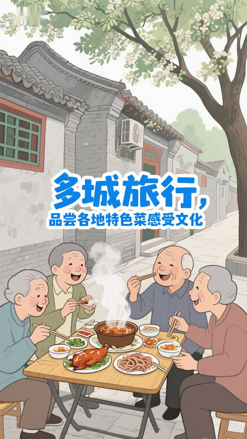 多城旅行,品尝各地特色菜感受文化