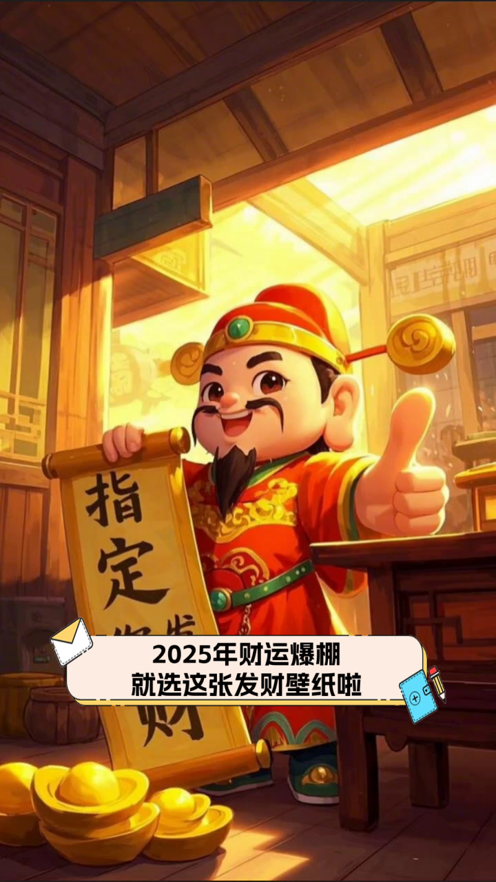 2025年财运爆棚,就选这张发财壁纸啦