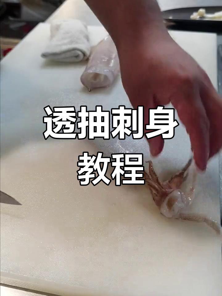 枪鱿鱼刺身分解全流程