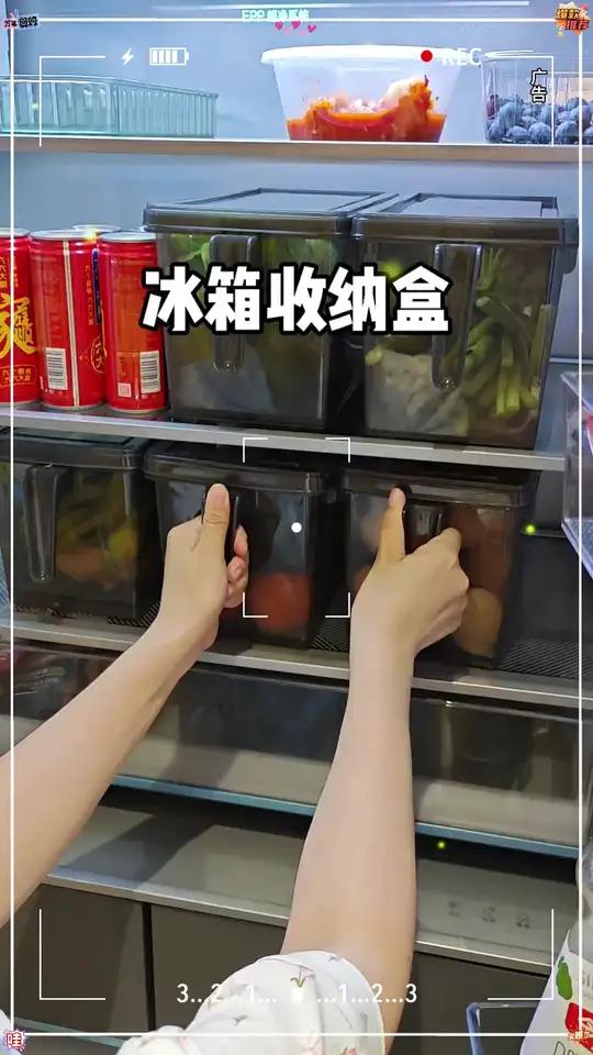 「5升超大号5个装」冰箱收纳盒厨房水果手柄保鲜盒大容量鸡蛋收纳盒