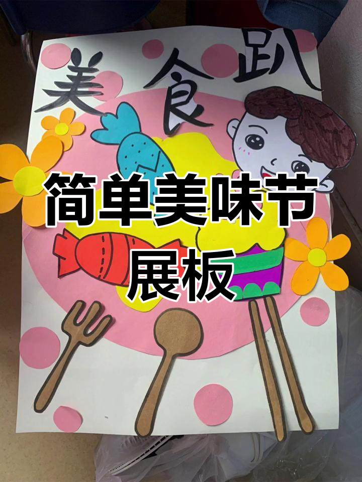幼儿园美食节创意展板设计