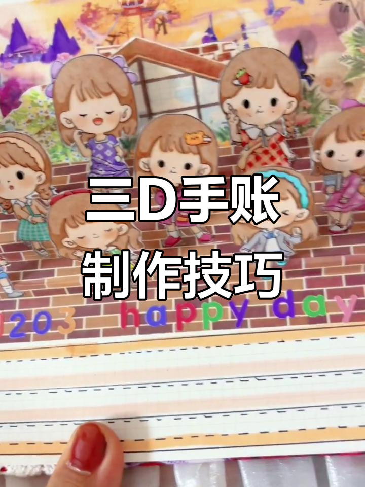 纸折立体效果,打造三D人物与背景
