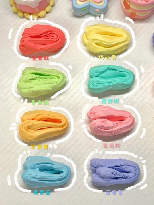 粘土调色教程|一些常用的奶油蛋糕甜品色