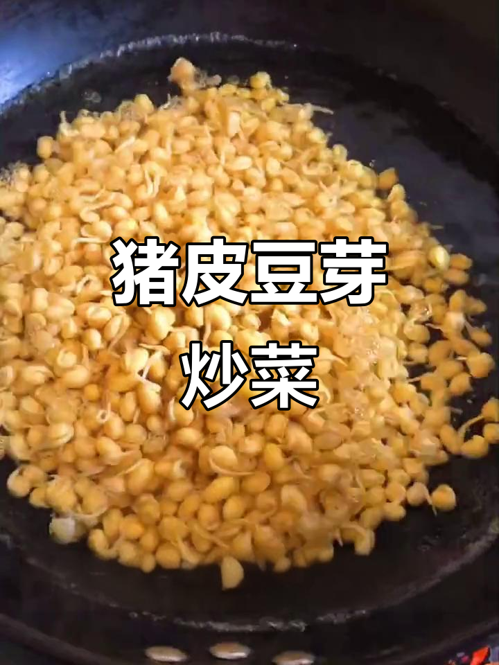 猪皮黄豆芽爆香,蚝油玉米线提味