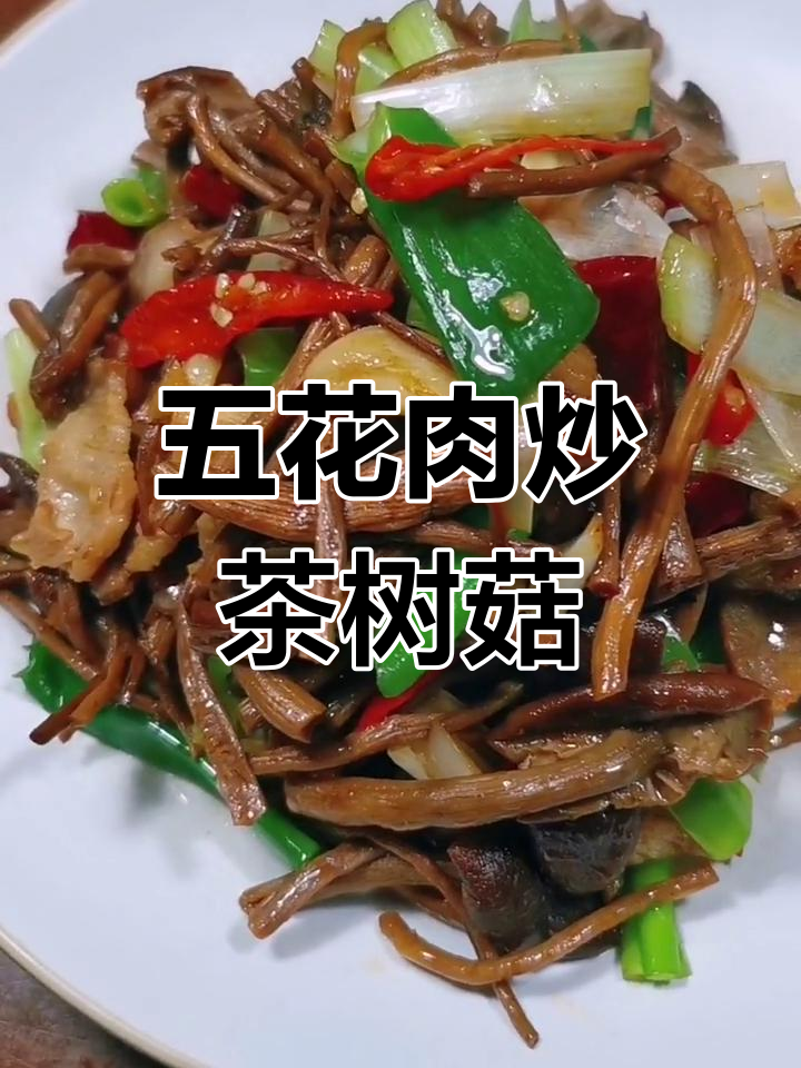 茶树菇炒五花肉,家常下饭新做法
