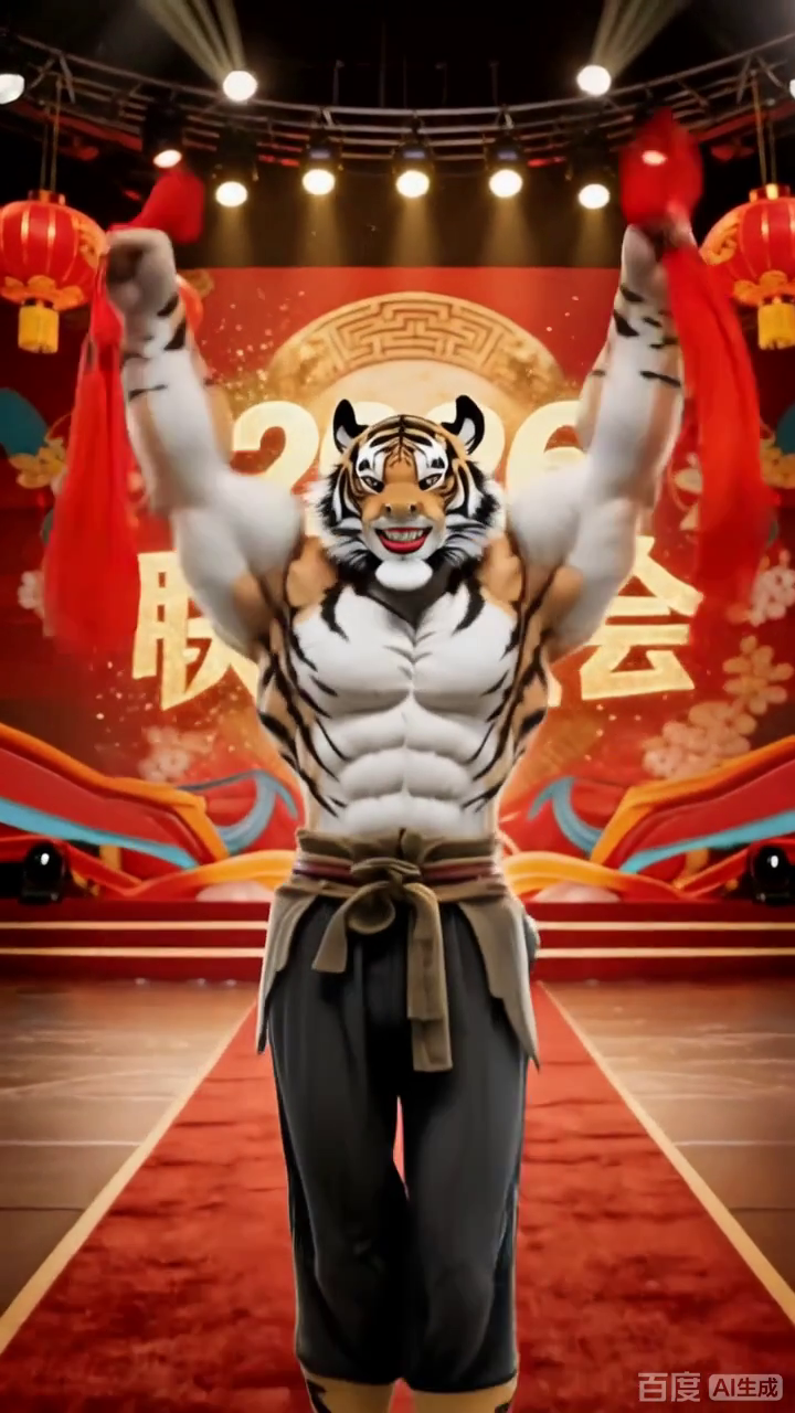 肌肉虎霸气登场