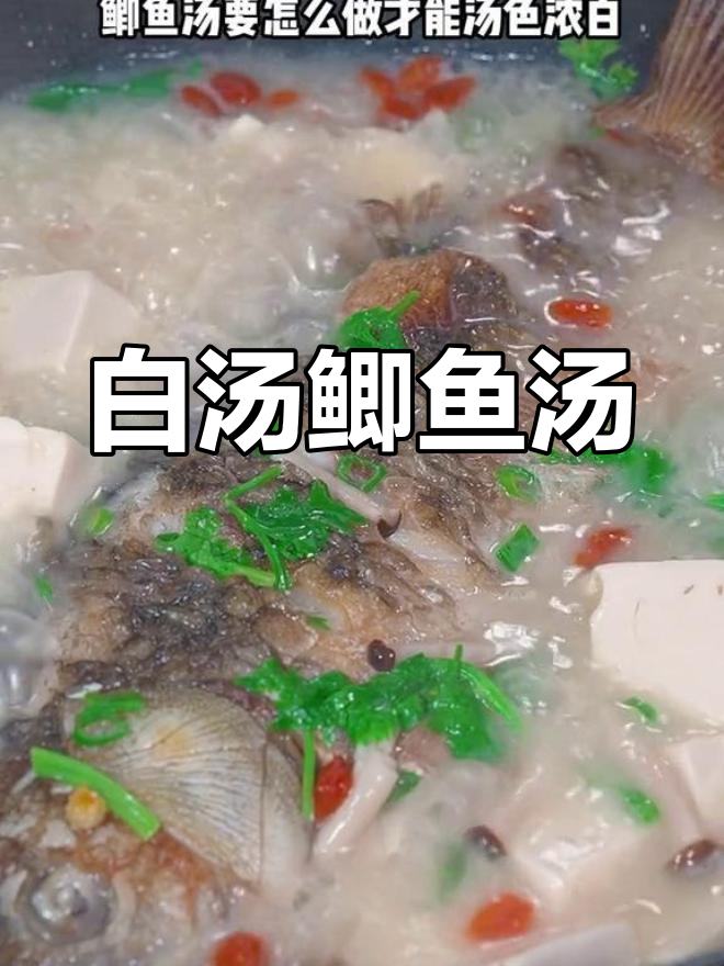 鲫鱼汤的完美做法,浓白又营养