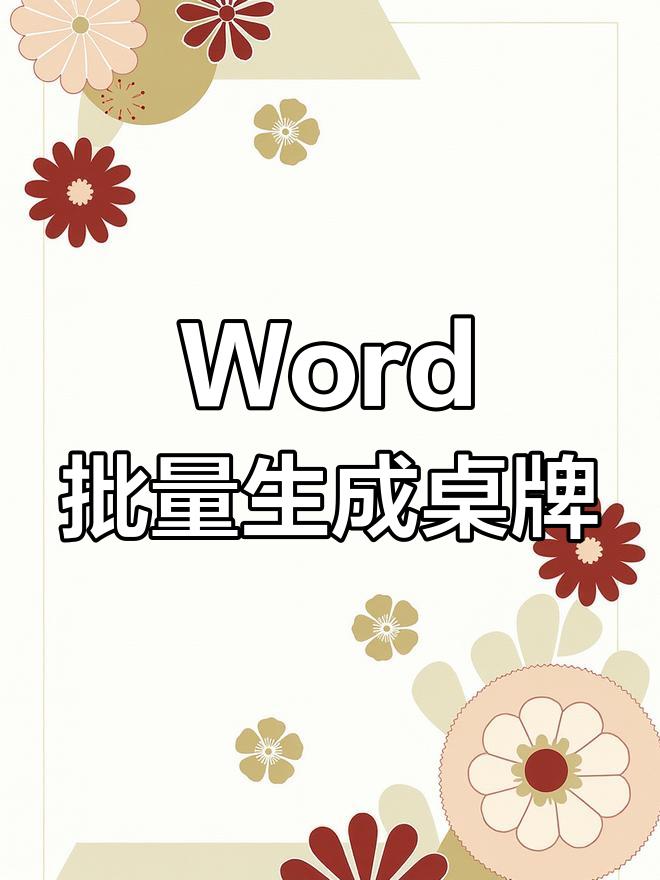 批量制作会议桌牌,快速搞定嘉宾名单