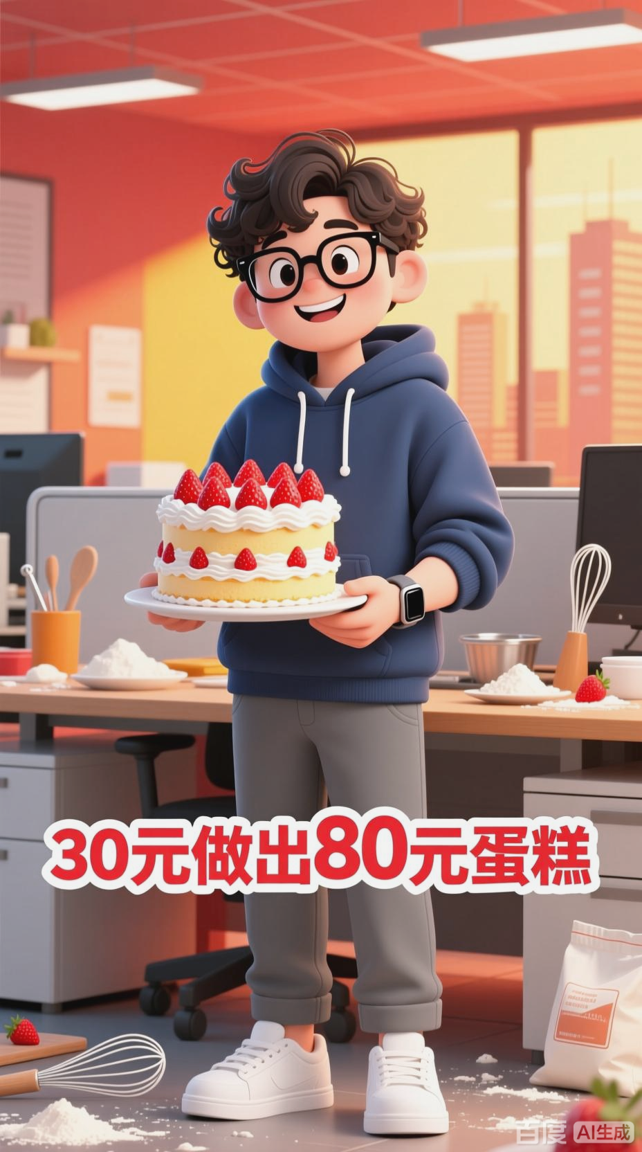 95后程序员自制低卡蛋糕,省钱又健康