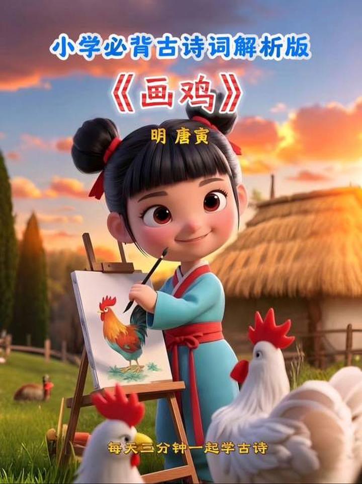 小学必背《画鸡》古诗解析及情感表达