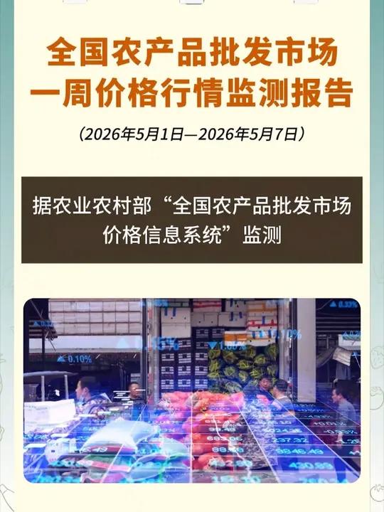 全国农产品批发市场一周价格行情监测报告(5.1-5.7)#物价#菜价#批发价格#农产品#三