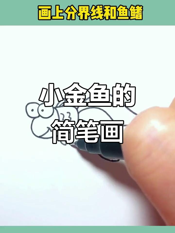 轻松学画小金鱼,简单步骤教你画出可爱水族生物
