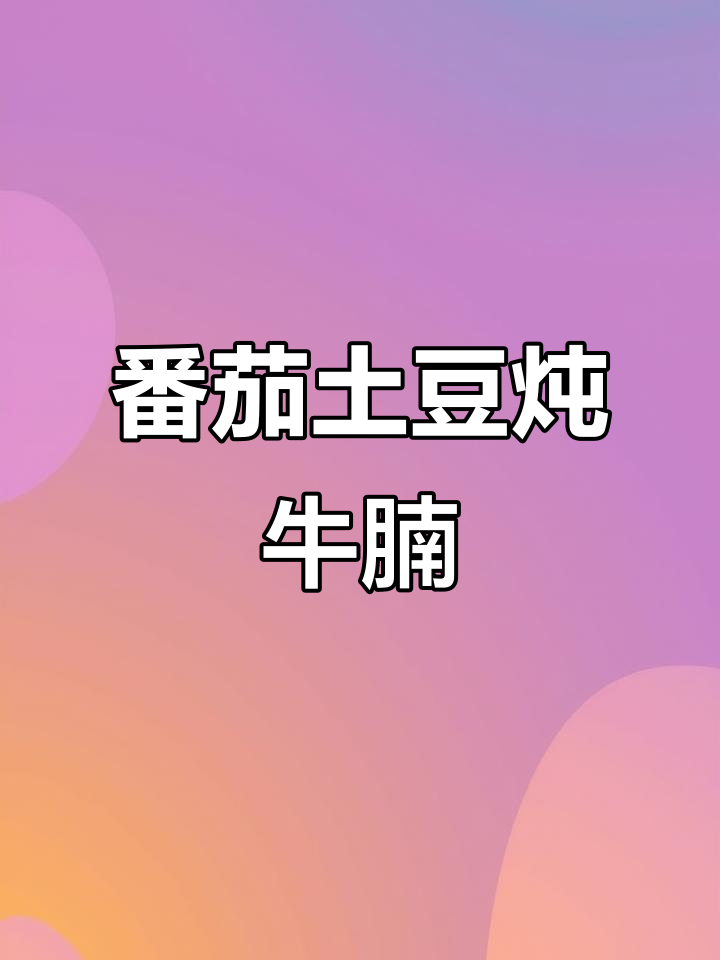 电饭煲番茄土豆炖牛腩,汤汁浓郁拌饭超香