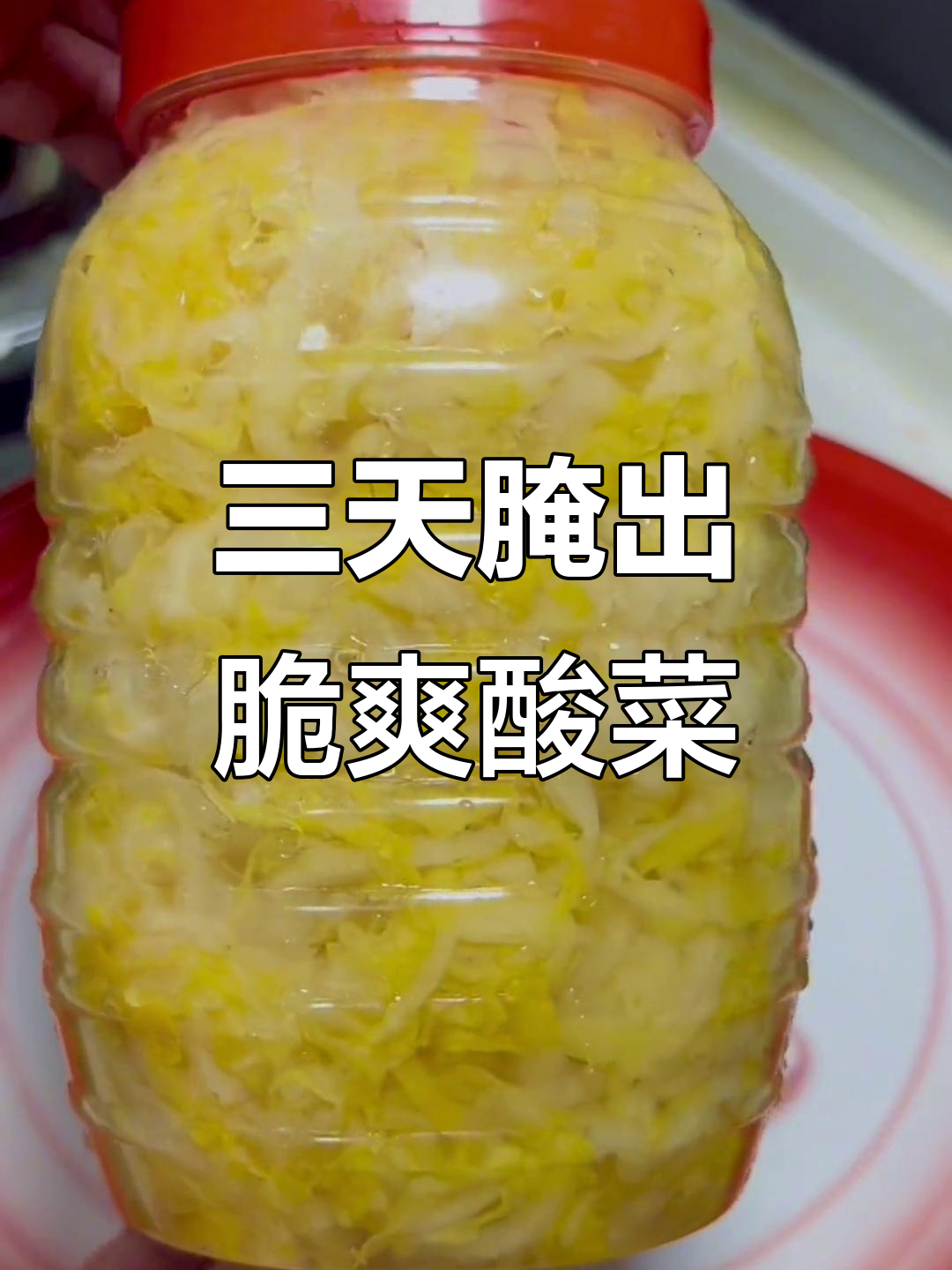 东北大缸酸菜三天搞定，脆嫩无异味