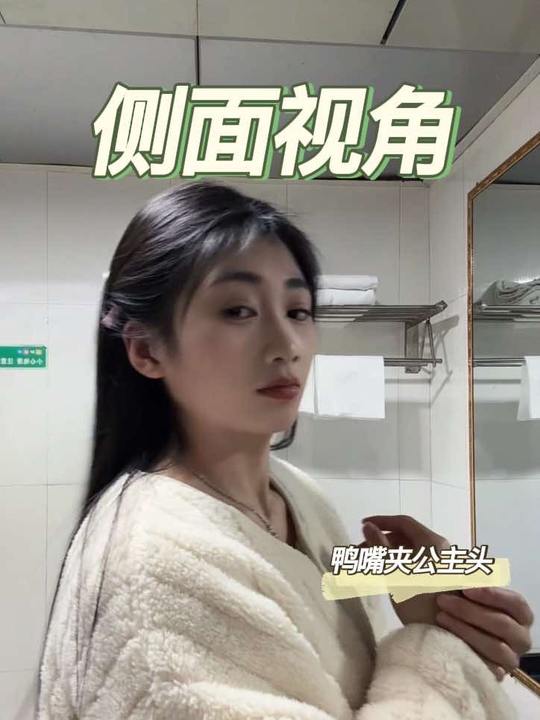 鸭嘴夹公主头侧面视角