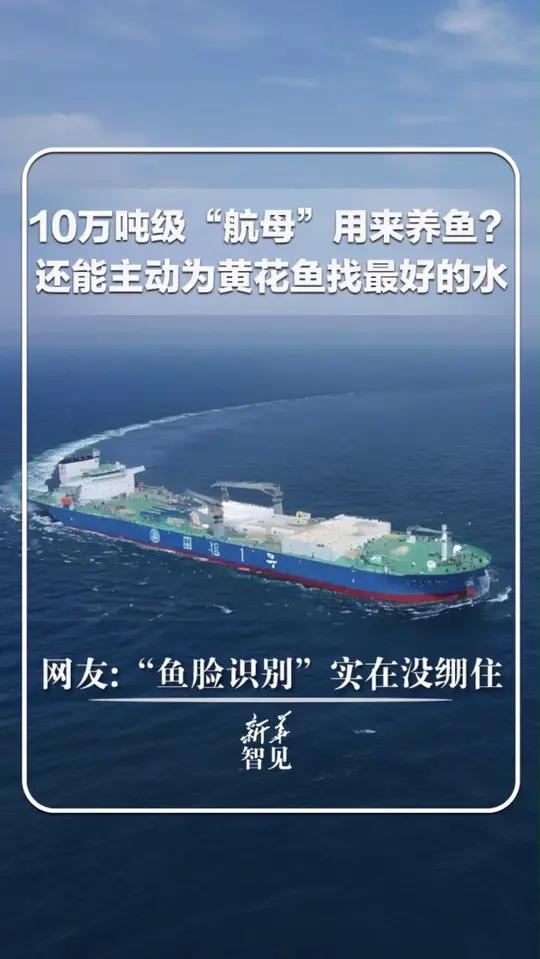国信一号:全球首艘超10万吨级的重型养殖“航母”,能主动给黄花鱼寻找最好的水。网友:“鱼脸
