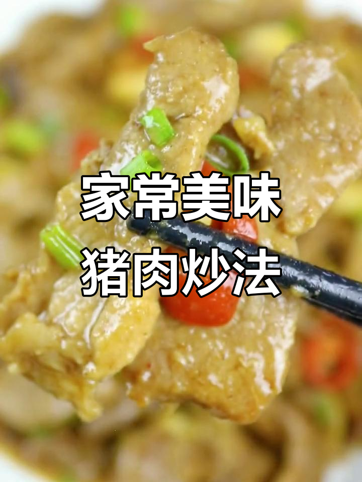 简单又好吃的家常猪肉做法,沙茶酱和淀粉水让味道更赞