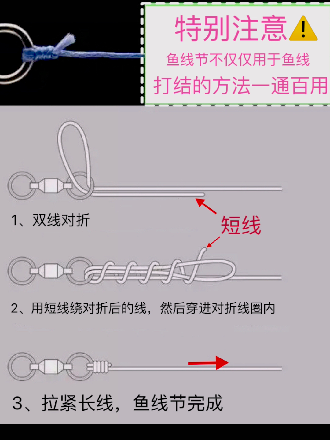 手工日常|鱼线怎么打结才牢固?最后附细节图
