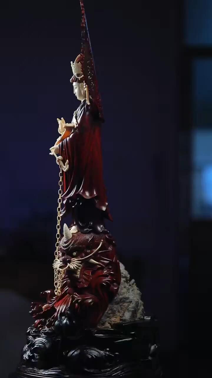 鳌鱼观音 寓意吉祥,鳌鱼象征文章显达