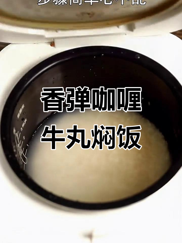 咖喱牛肉丸焖饭,简单又美味,电饭锅搞定!
