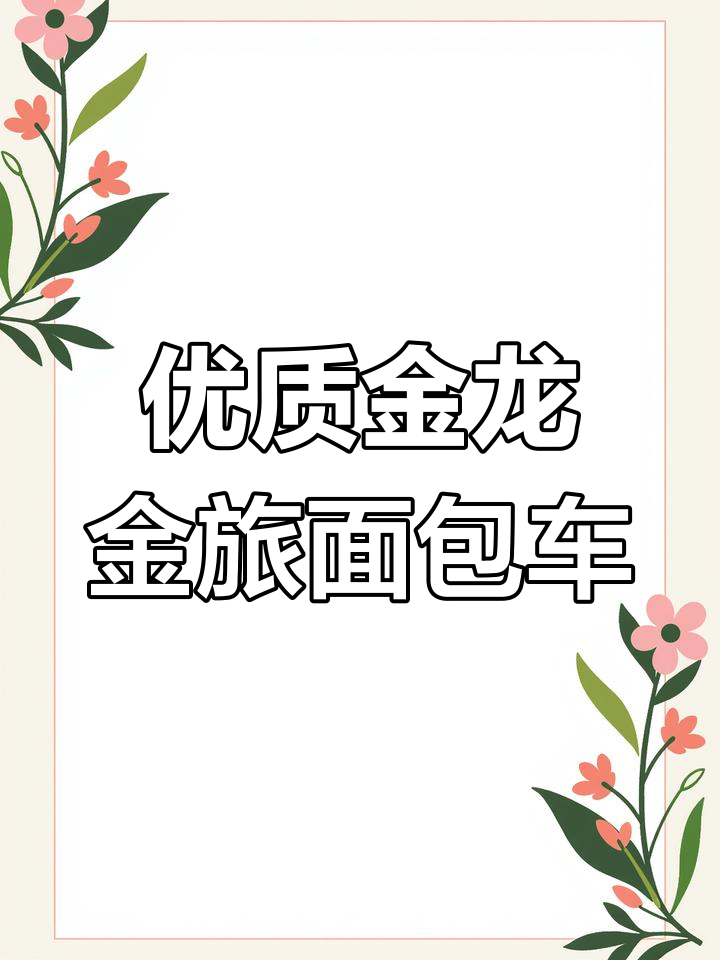 金龙金旅面包车,品质保障,值得拥有