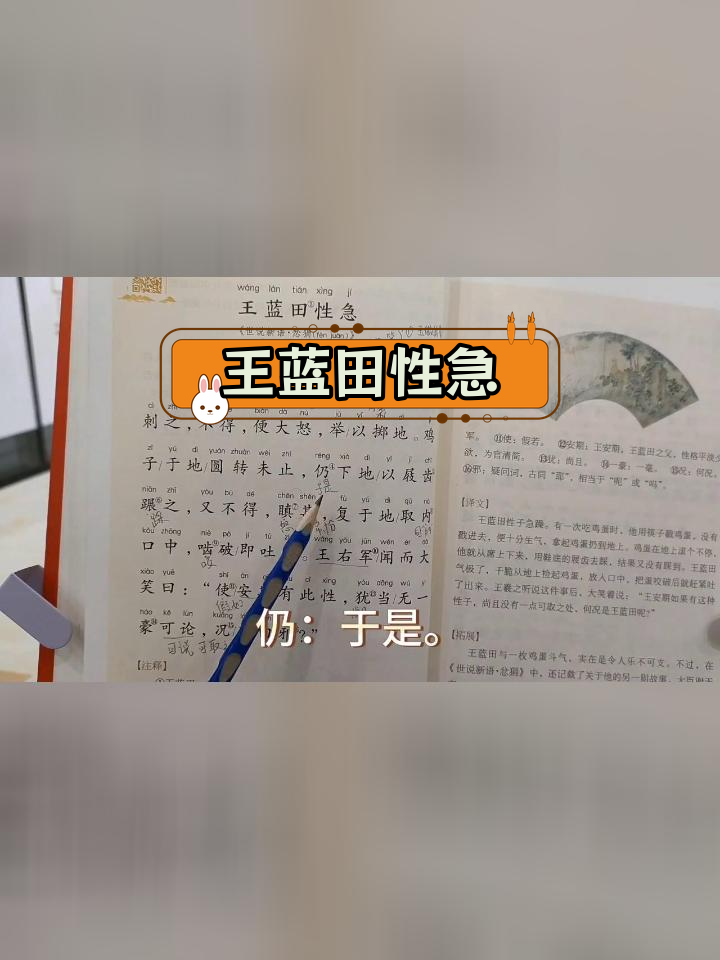 王蓝田的急躁性格与鸡子之怒