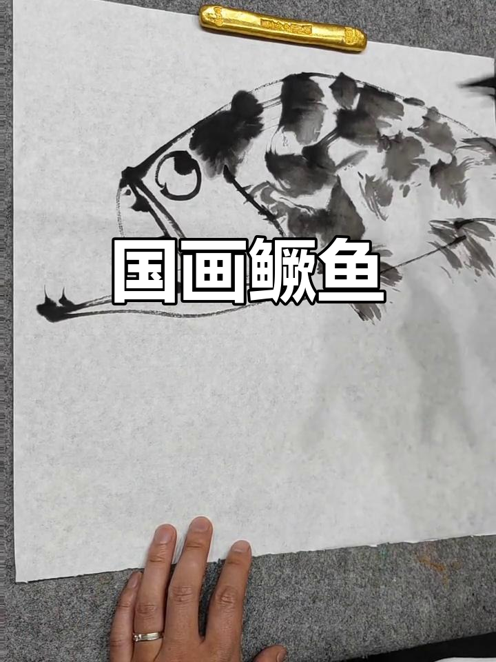 写意鳜鱼,国画中的游海之美