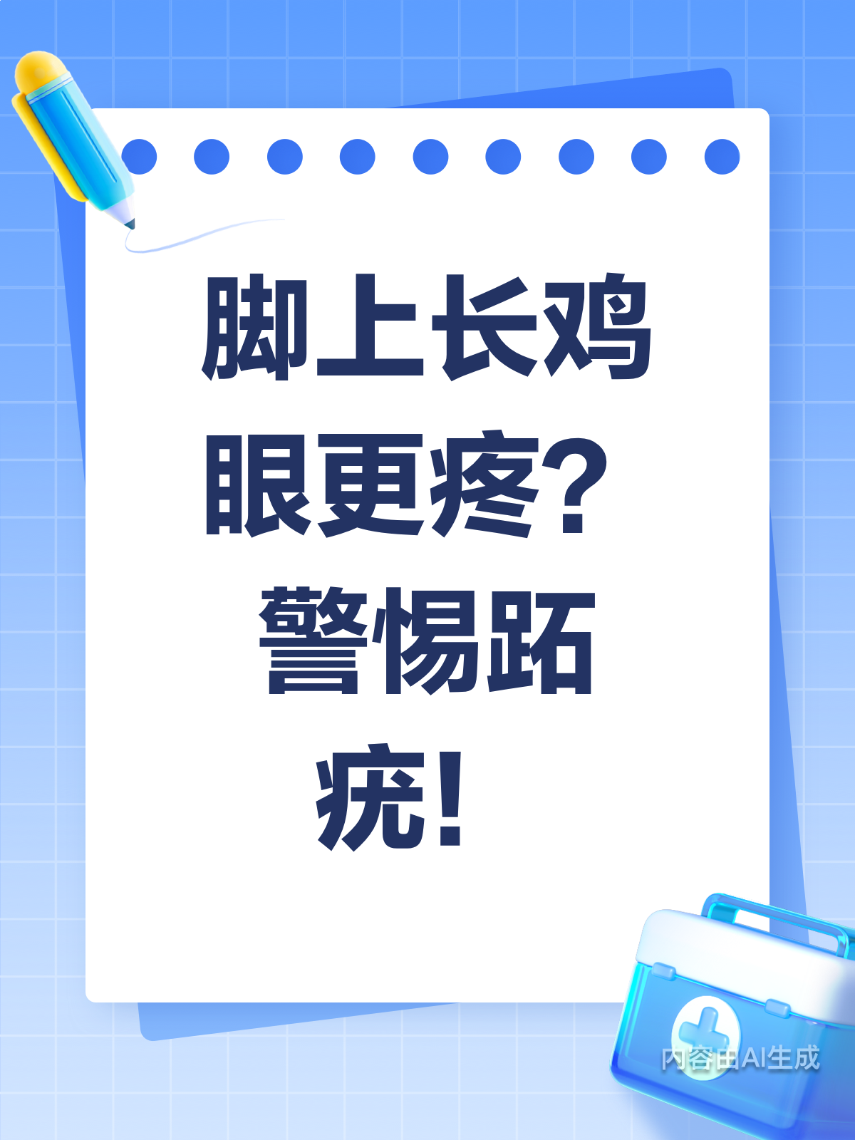 脚上长鸡眼贴膏更疼?警惕可能是跖疣!