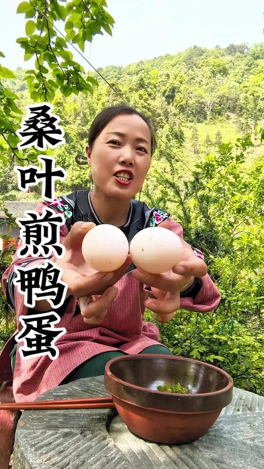桑叶煎鸭蛋 隔壁奶奶分享的土美食