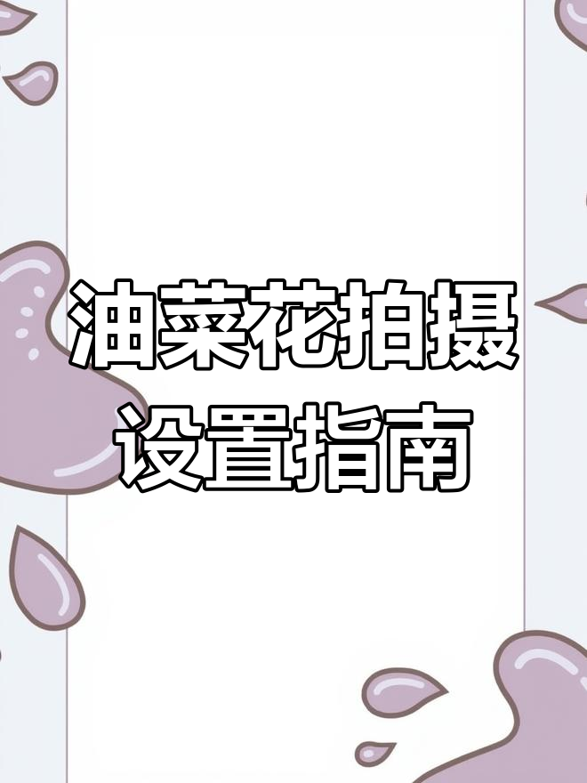 油菜花拍摄技巧大揭秘:如何设置光圈、ISO和曝光补偿