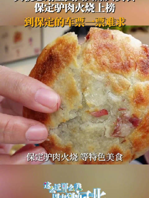驴肉火烧又上央视了保定火炎焱燚!央视总结全国四大爆火美食,保定驴肉火烧上榜,到保定多趟车次