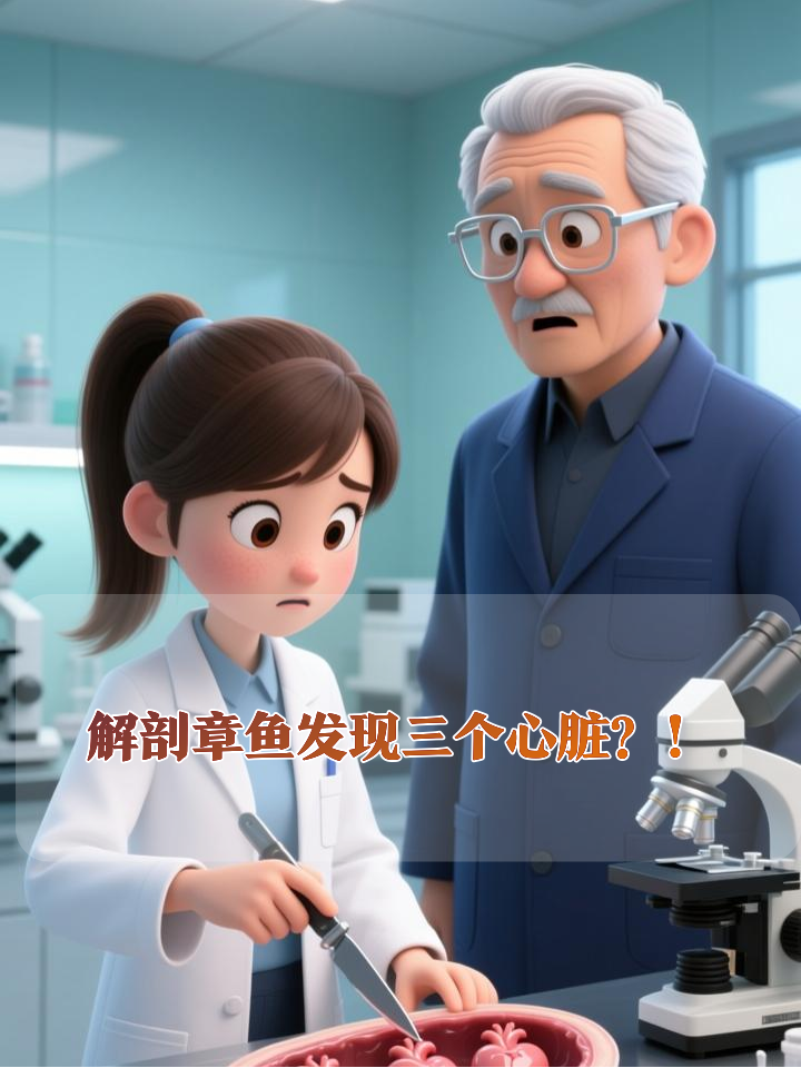 实习第三个月,她解剖章鱼发现三个心脏!
