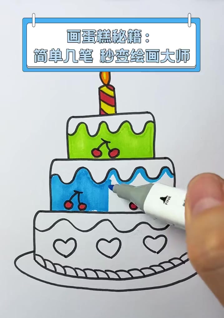 画蛋糕秘籍:简单几笔,秒变绘画大师