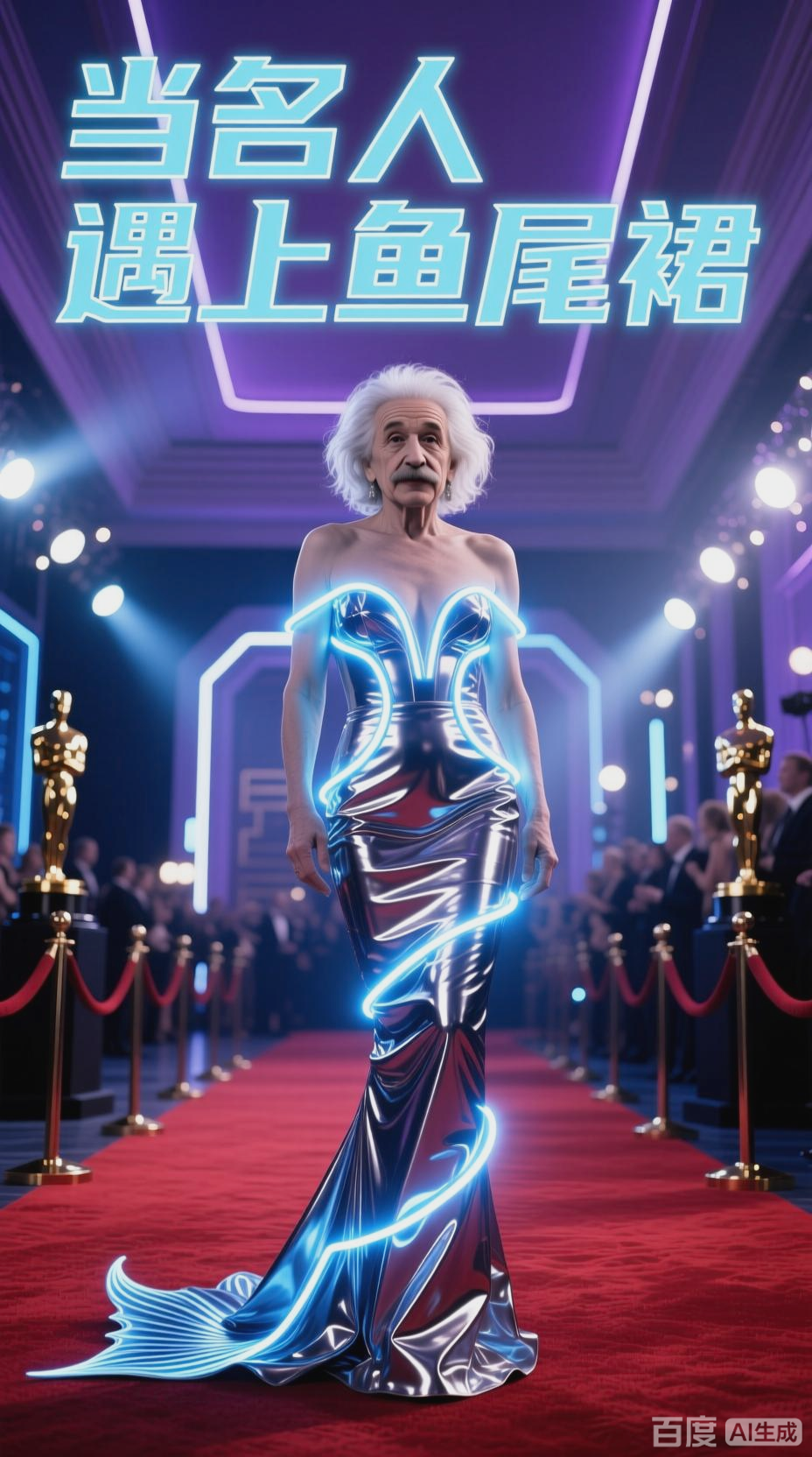 跨界混搭，名人鱼尾晚礼服秀