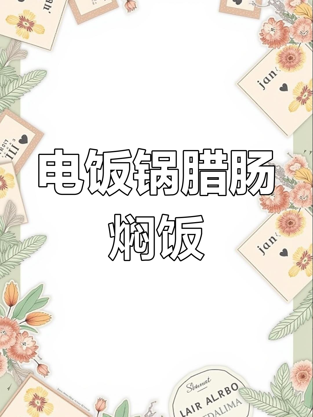 老公馋煲仔饭,电饭锅轻松做出香浓腊肠焖饭,老少皆宜
