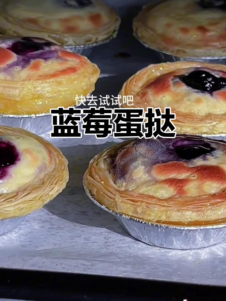 蓝莓蛋挞,简单又美味,一试成主!