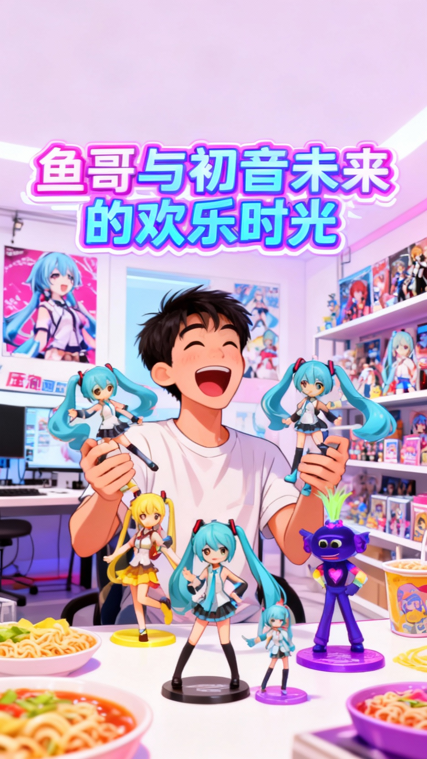 鱼哥与初音未来手办的欢乐时光