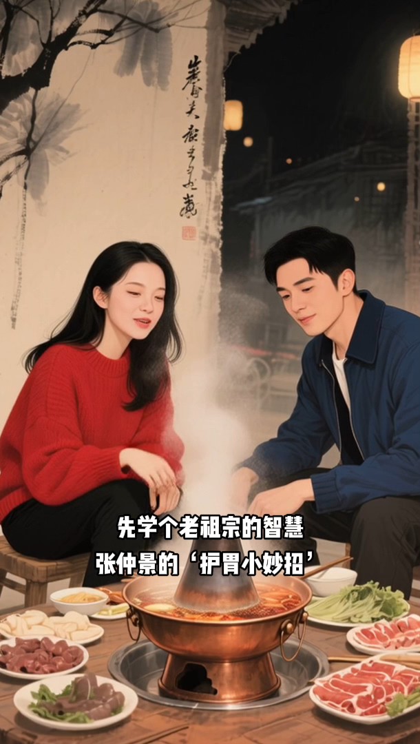 张仲景有妙招,火锅吃得香:先蘸清汤加香油,护胃舒坦不用慌