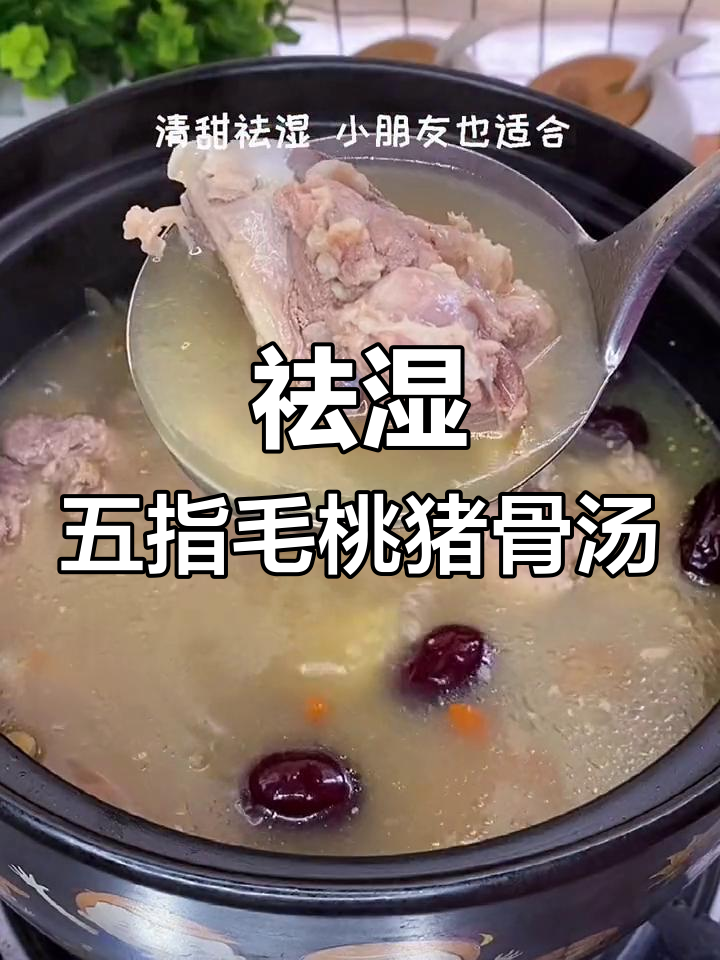 五指毛桃茯苓猪骨汤,湿气重时多煲点给家人喝