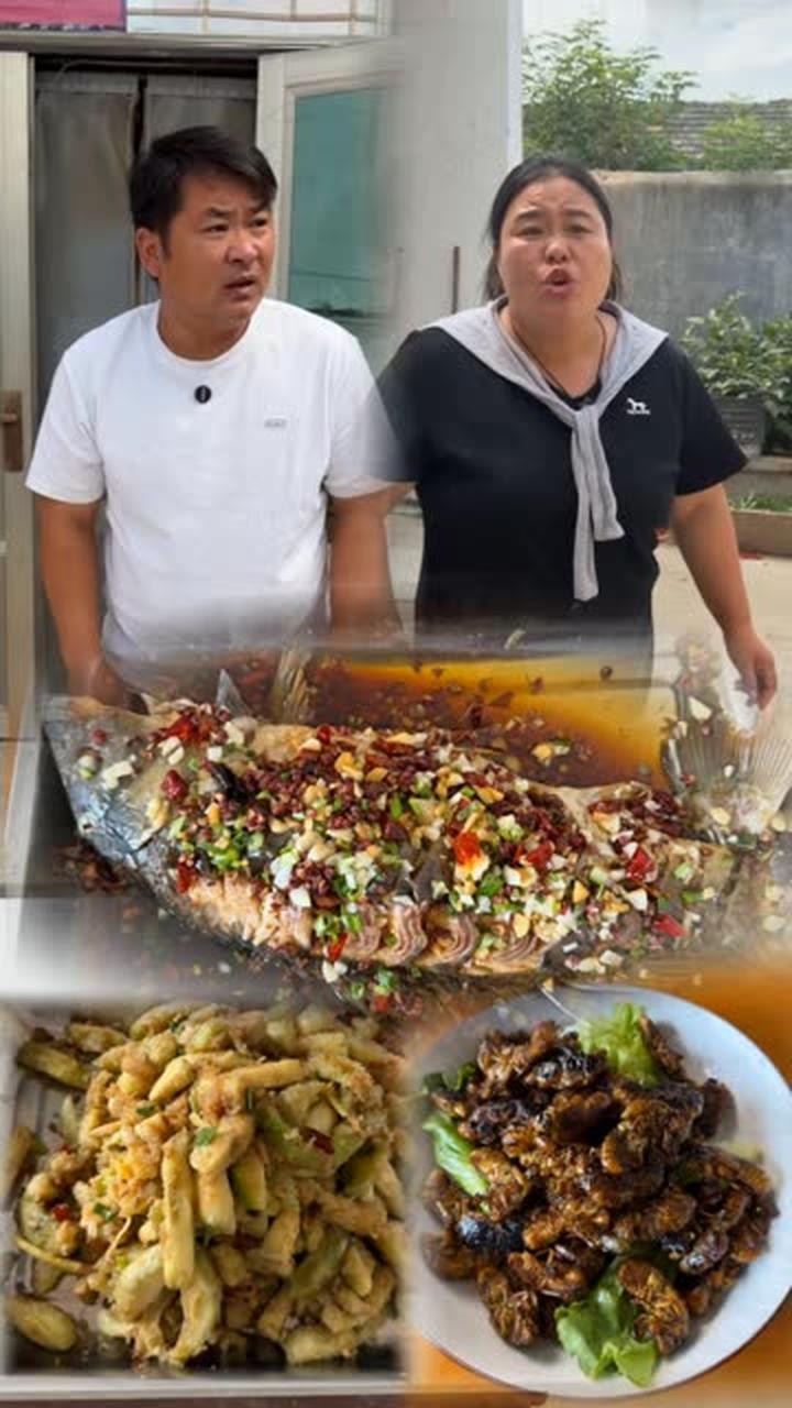 今天吃香煎爬叉猴、面炕茄子、蒜爆鱼