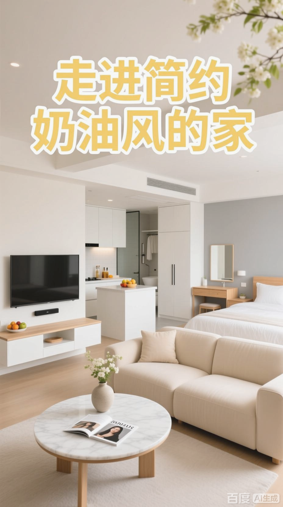 简约奶油风家居,温馨生活空间