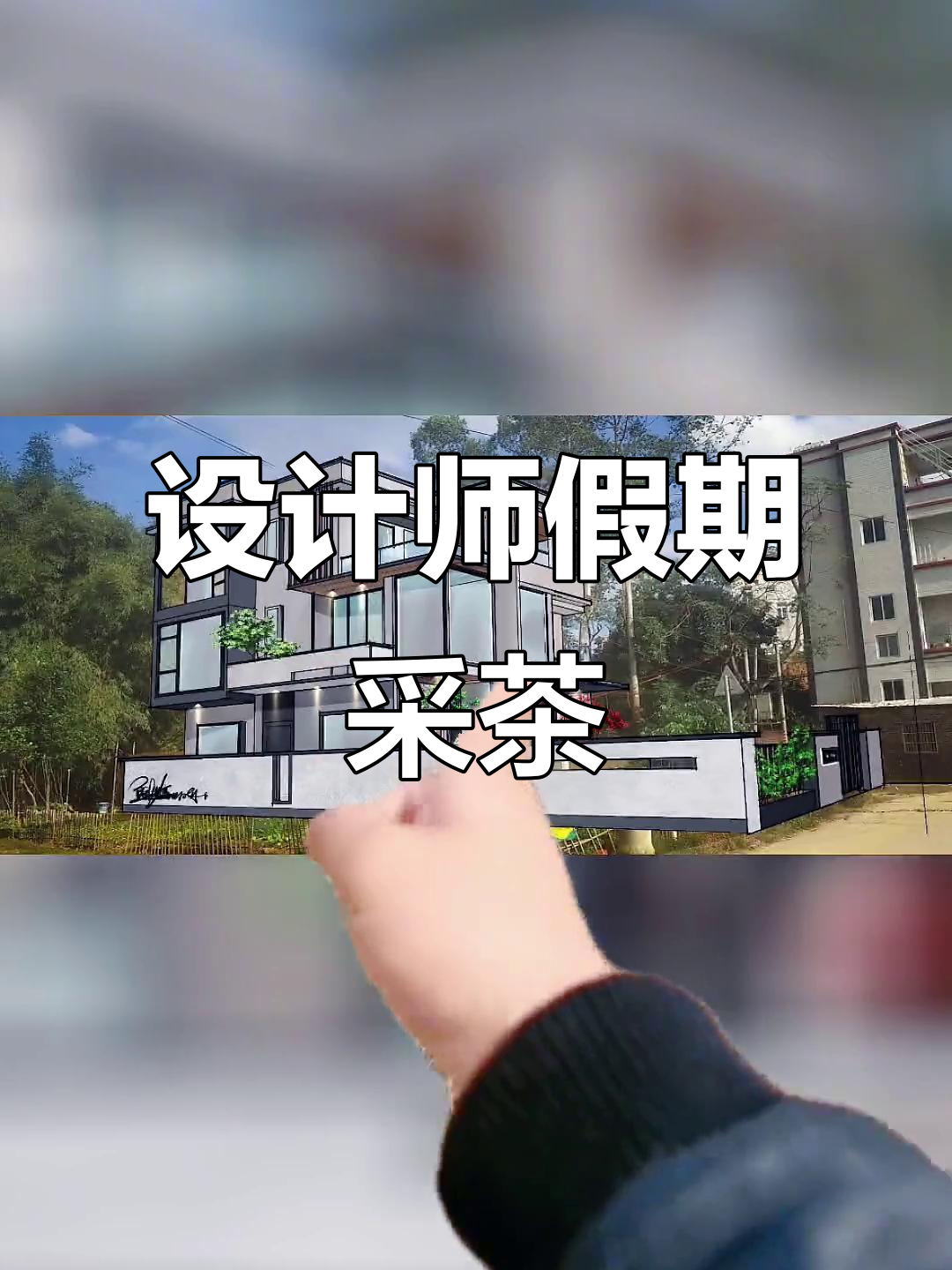 设计师放假回家采茶,手绘民宿设计日常