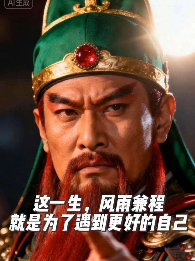 这一生,风雨兼程,就是为了遇到更好的自己 财神 关公 关二爷 励志 正能量
