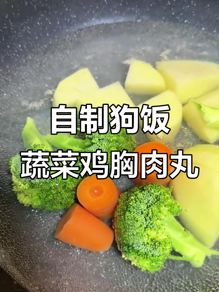 蔬菜鸡肉丸子,狗狗吃了嘎嘎长肉