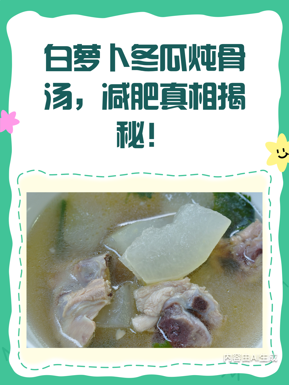白萝卜冬瓜炖骨汤,减肥神器还是美味陷阱?