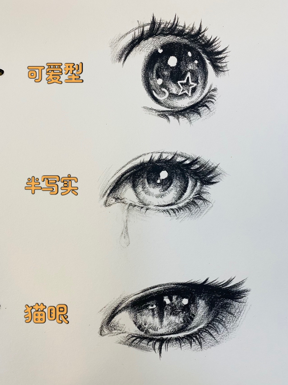 手绘三种动漫眼睛画法教程|拿去收藏吃灰吧
