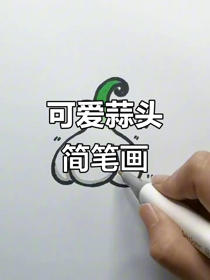 蒜头简笔画,轻松搞定!