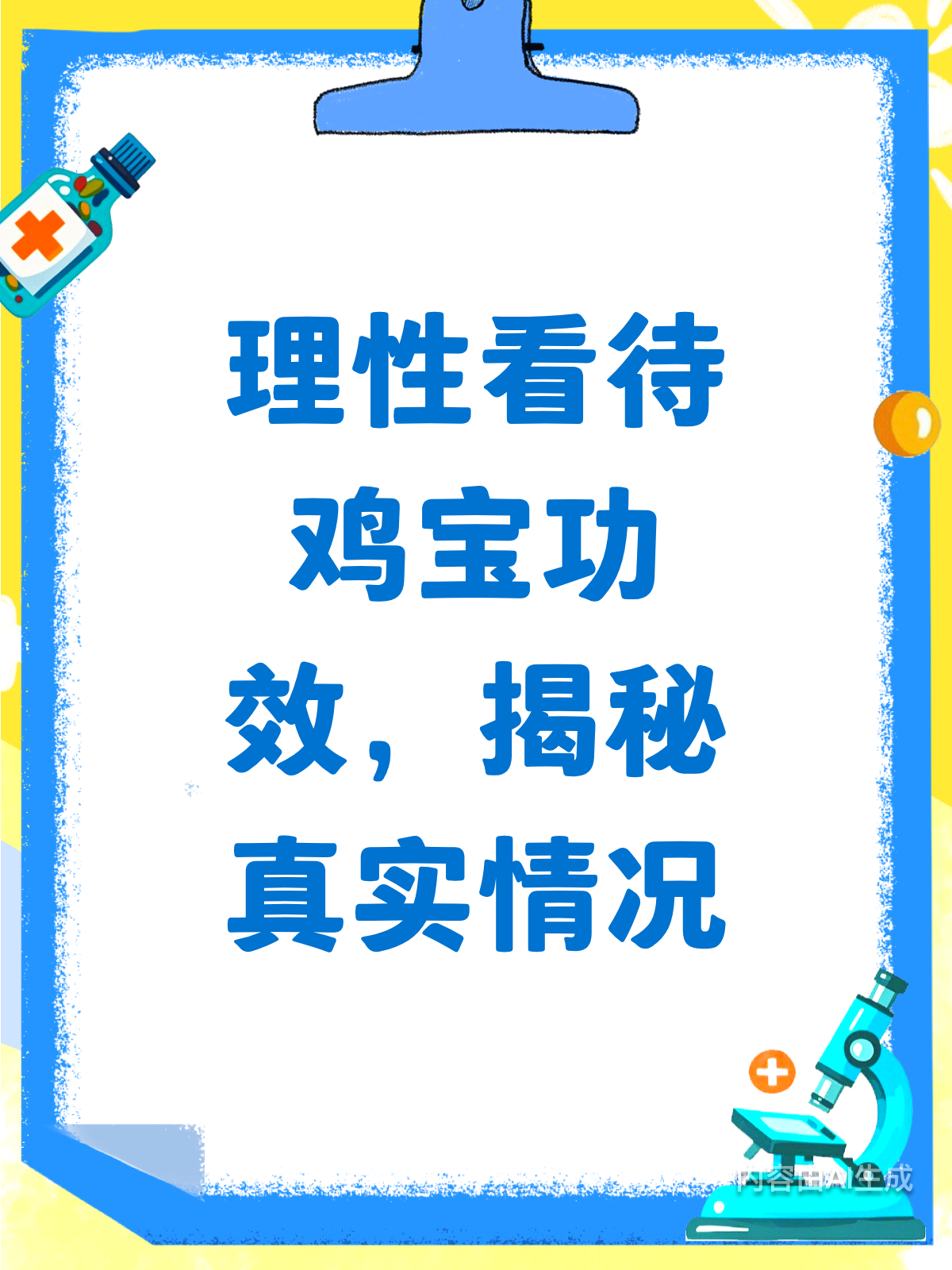 鸡宝非神药!功效需理性看待