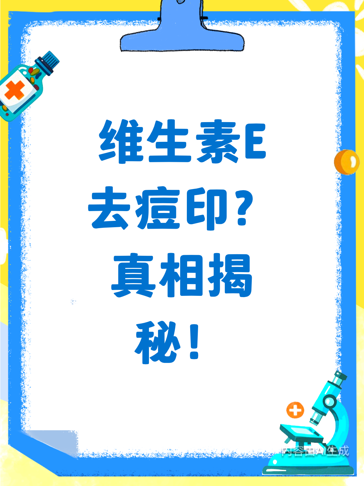 维生素E能去痘印吗?真相来了!
