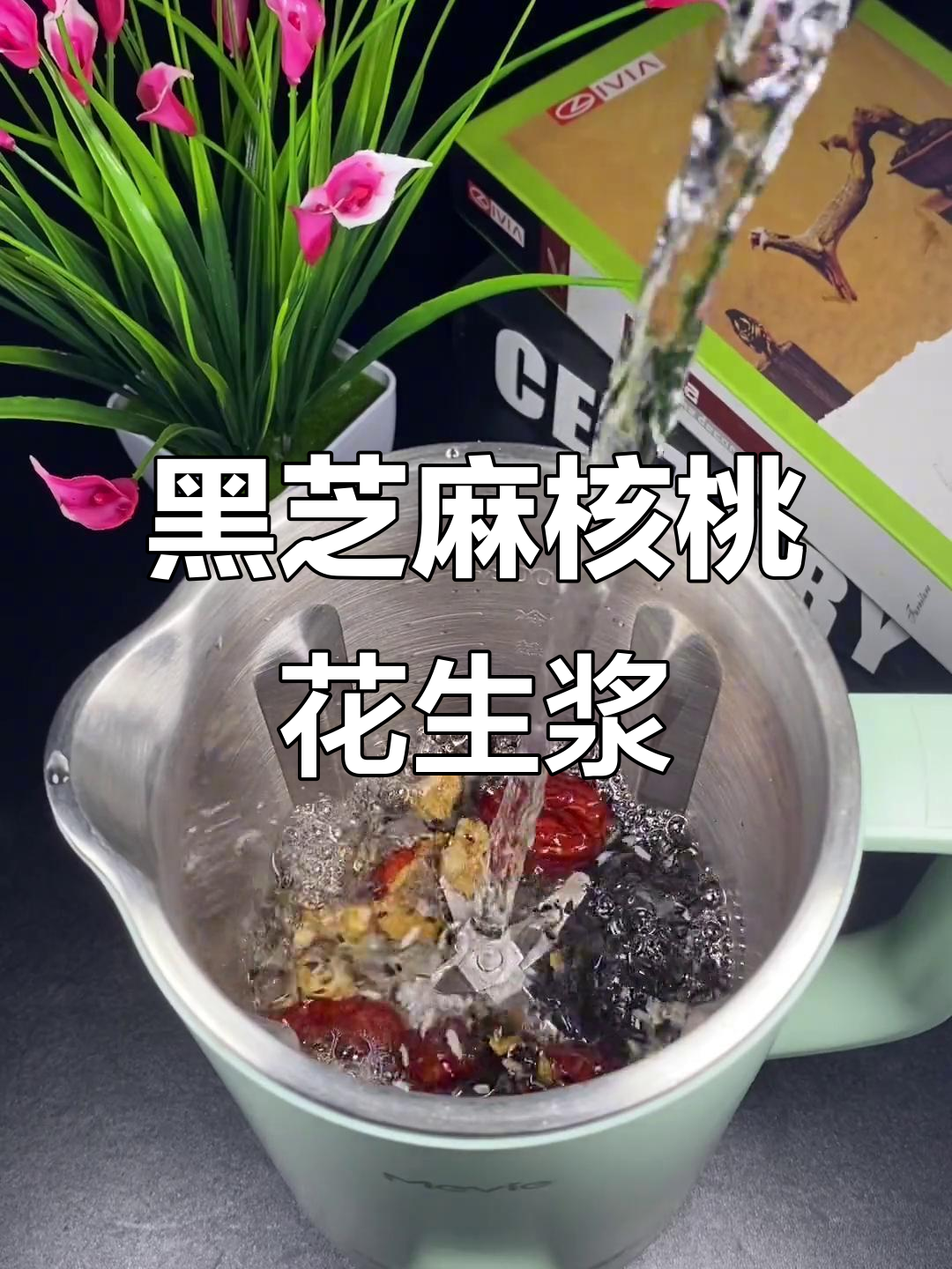 秋季补钙神器:黑芝麻糯米核桃糊,营养满满